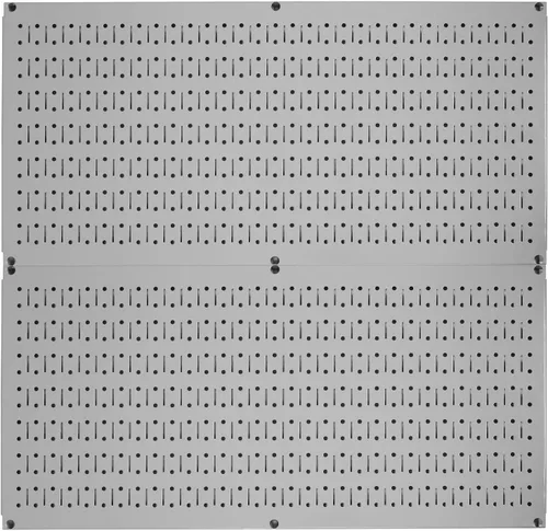 Miniatura 12 de Tablero horizontal para herramientas de garaje para pared, dos tablas de 32 pulgadas de ancho x 16 pulgadas de alto, fáciles de instalar Metálico