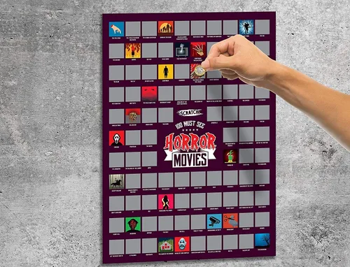 Miniatura 2 de #winning A2 - Póster de pared para rascar (debe ver películas de terror)