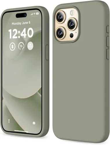 Miniatura 30 de Compatible con Funda para iPhone 15 Pro Max, Funda de Silicona Líquida, Cubierta Protectora Resistente a Golpes de Cuerpo Completo Funda Delgada