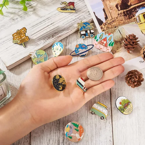 Miniatura 13 de Pandahall - Broches esmaltados de aleación con varios temas, broche de solapa, juego de pines esmaltados
