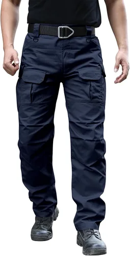 Miniatura 11 de Hiwise Pantalones tácticos elásticos para hombre, resistentes al agua, pantalones cargo Ripstop, ligeros para exteriores, pantalones de senderismo