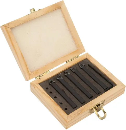 Miniatura 2 de Juego de 5 piezas de insertos de carburo indexables de 1/4 pulgadas, broca de herramientas de torno de carburo, broca de inserción de herramientas