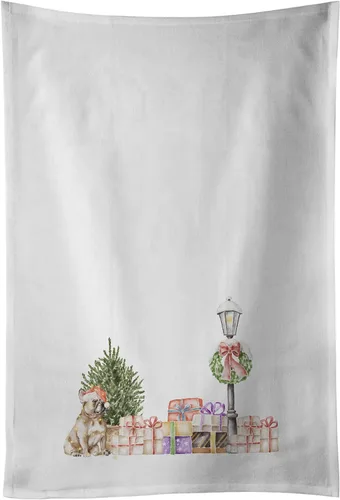 Miniatura 45 de Caroline's Treasures CK8100WTKT - Juego de 2 toallas de cocina con diseño de bulldog francés con diseño de país de las maravillas navideñas