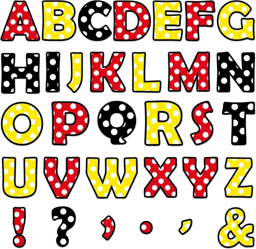 Miniatura 30 de Juego de 150 letras grandes de 6 pulgadas para tablón de anuncios, letras recortadas del alfabeto de aula negras para exhibición en tablón
