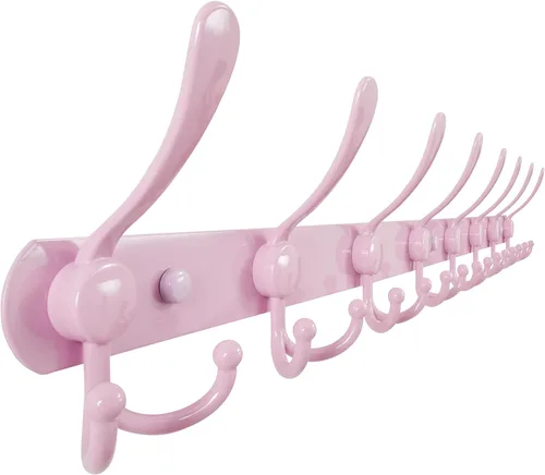 Miniatura 24 de Dseap - Perchero para pared, 5 ganchos triples, resistente, acero inoxidable, riel de gancho de metal para abrigos, sombreros, toallas, bolsos