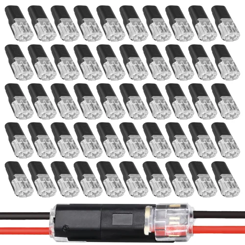 Miniatura 8 de Conector enchufable de doble cable con hebilla de bloqueo, conectores rápidos de alambre de bloqueo multiusos de clip rápido 2026, conectores
