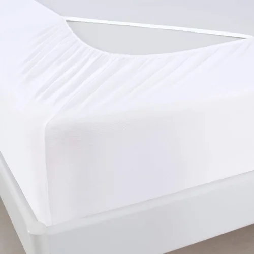 Miniatura 2 de Funda de somier tamaño individual, envoltura de tela elástica alrededor de 4 lados falda de cama, alternativa elegante para faldas de cama