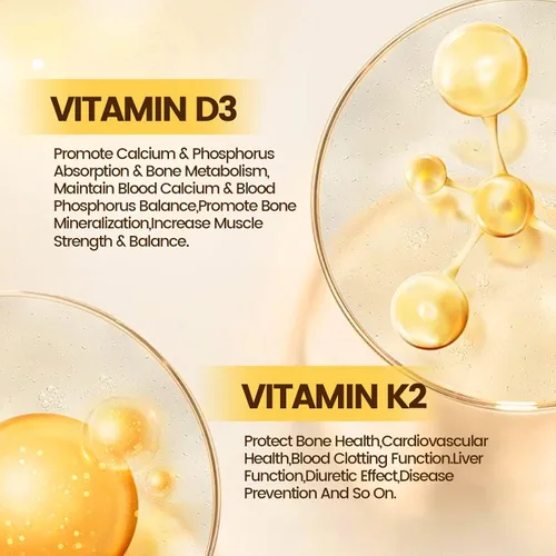 Miniatura 4 de Vitamina D3 K2 10000 UI con MK7 - 300 Cápsulas blandas de aceite de coco virgen Complejo de vitaminas D y K 2 en 1 Vitamina D3 con K2 Respalda