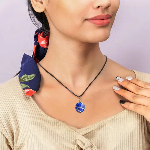 Miniatura 69 de PYOR Collar con colgante curativo de Reiki de cristal, gemas de buena suerte, prosperidad, riqueza, piedras preciosas naturales, collares de buena