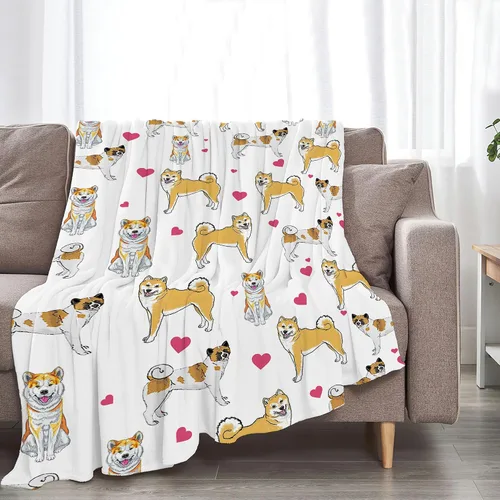 Miniatura 2 de Manta de Tiro de Perro Akita - Regalos y Decoración para Niñas, Mujeres, Niños, Adultos - Suave, Cálida y Acogedora de Vellón para Sofá, Sillón