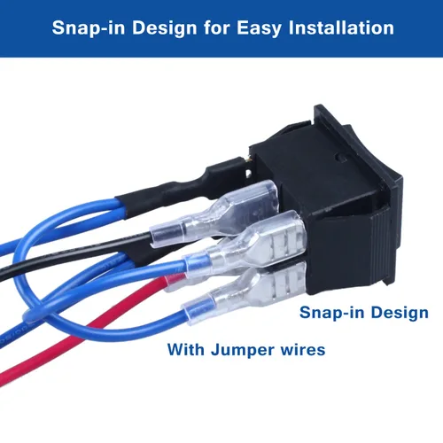 Miniatura 5 de 2 interruptores basculantes de polaridad de encendido y apagado, DPDT, 6 pines, 3 posiciones, interruptor basculante autobloqueante con cables
