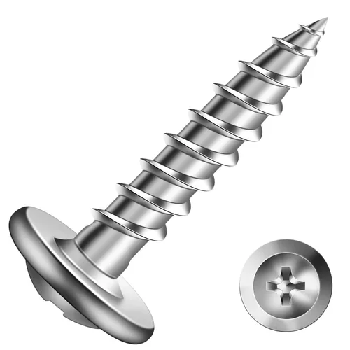 Miniatura 26 de #8 x 5/8 "Tornillo de madera 500 piezas de acero de aleación estándar hilo truss cabeza rápida autorroscante por SG TZH plata - aleación de acero