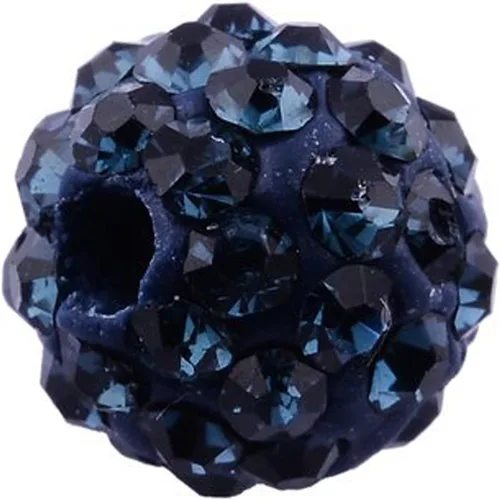 Miniatura 27 de RUBYCA Pave - Cuentas de arcilla de cristal checo para joyería Shamballa (20 unidades, 0.472 pulgadas, morado claro)