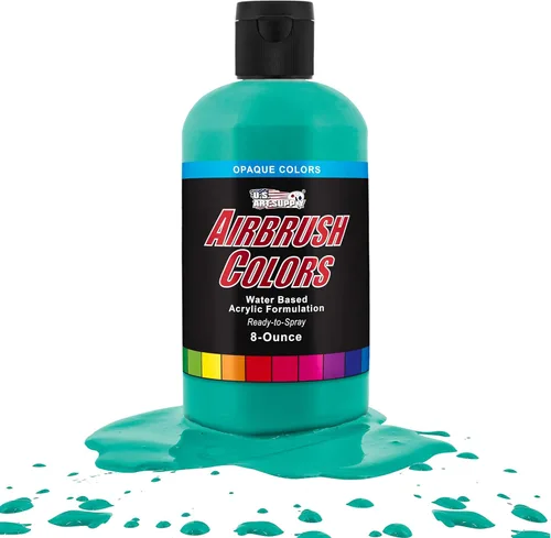 Miniatura 33 de U.S. Art Supply Opaque Lake Blue - Pintura acrílica para aerógrafo con efectos especiales, 8 onzas, lista para rociar, pintura con pincel de aire a