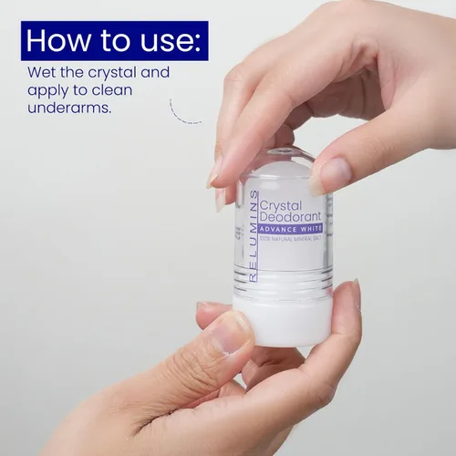 Miniatura 6 de Relumins Desodorante de cristal, sal mineral totalmente natural, sin manchas, no irritante, desodorante sin aluminio con protección contra olores
