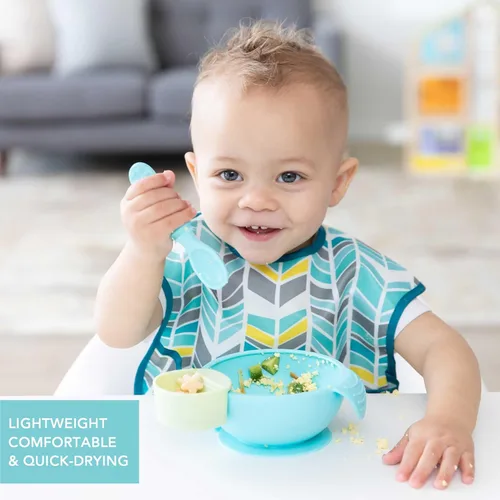 Miniatura 3 de Bumkins SuperBib - Babero para bebé, impermeable, lavable, resistente a las manchas y al olor, para niños de 6 a 24 meses.