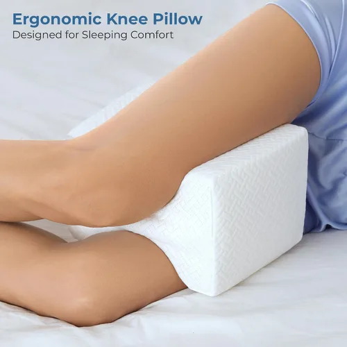 Miniatura 2 de 5 STARS UNITED Half Moon Bolster - Almohada semirenrollable y almohada de rodilla para personas que duermen de lado, 100% espuma viscoelástica
