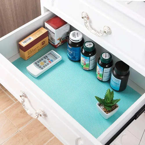 Miniatura 6 de Paquete de 10 alfombrillas para refrigerador, forros lavables para refrigerador, fáciles de limpiar, antideslizantes, sin BPA, colorido