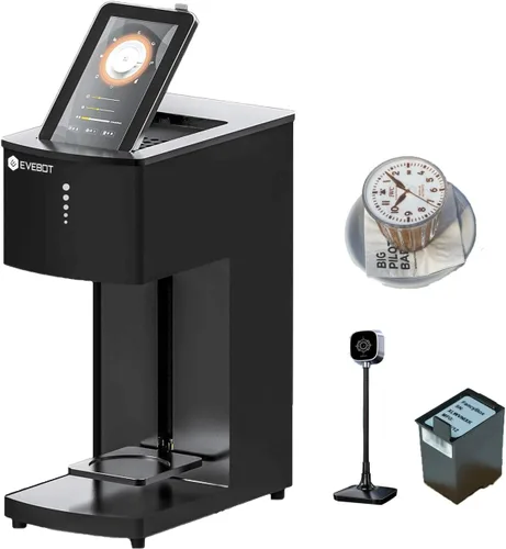 EVEBOT Coffee Latte Art Machine FM1 - Suministros portátiles de decoración de galletas en café, cócteles, pasteles, selfies y diseños personalizados