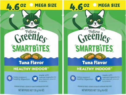 Miniatura 17 de Greenies Feline Smartbites - Golosinas saludables para gatos de interior, sabor a atún, tina de 16 onzas