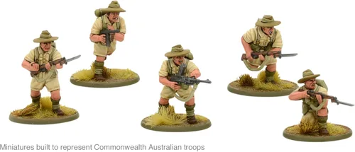 Miniatura 3 de Warlord Games Wargames Delivered Bolt Action British Commonwealth Desert Infantry 1:56 Miniaturas de mesa - Juego de soldados de la Segunda Guerra