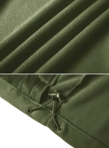 Miniatura 7 de CRYSULLY Chaqueta táctica de forro polar de invierno para hombre, con cierre completo, abrigos militares gruesos