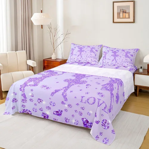 Miniatura 21 de Erosebridal Juego de sábanas de gimnasia para niñas y niños, tamaño individual, juego de sábanas de teñido anudado arcoíris, juego de ropa de cama