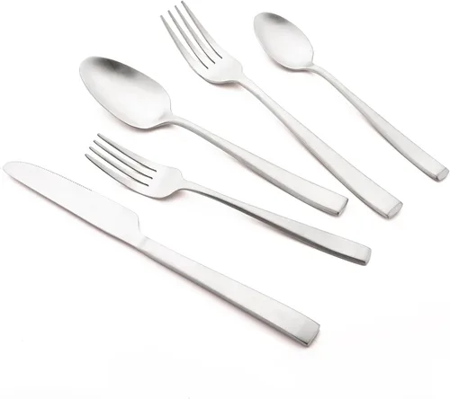 Miniatura 9 de Cuchillo de cena de 8 piezas, acero inoxidable 18/10 de plata mate para el hogar, restaurante, fiesta, uso diario de mantequilla (9 pulgadas)