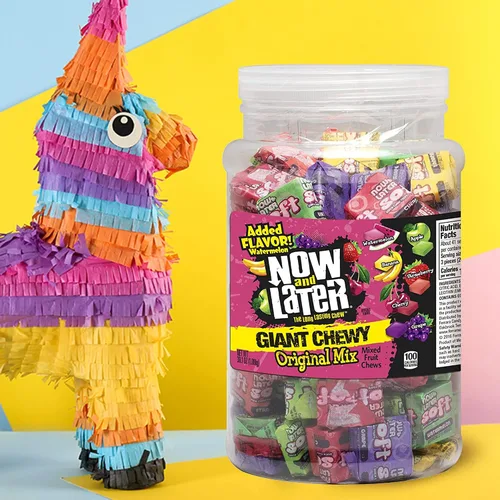 Miniatura 5 de Now & Later - Caramelos masticables mixtos de frutas variadas, tarro de 38 onzas