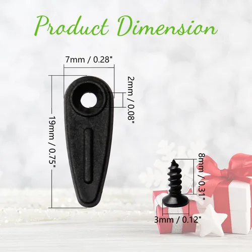 Miniatura 3 de MroMax 20 piezas de marcos de fotos, botones de giro, clips de plástico para marco de fotos con tornillos, piezas para colgar imágenes, fotos