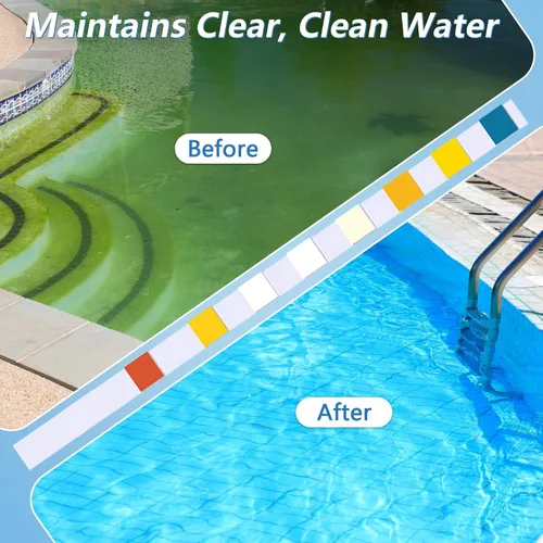 Miniatura 4 de Tiras de prueba de sal de piscina 9 en 1, 150 unidades para agua salada, kit de prueba de piscina para nivel de sal (0-6000 ppm), cobre, GH, pH