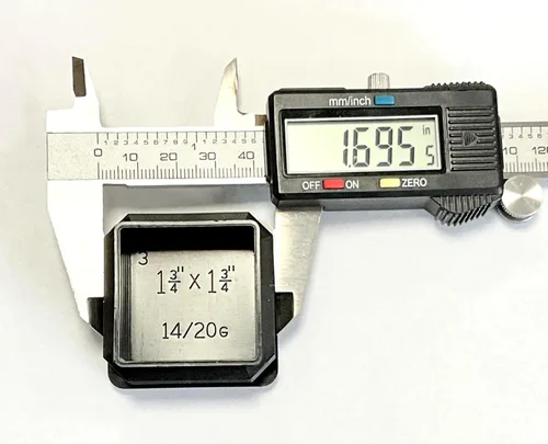 Miniatura 4 de Paquete de 10: (1.75 pulgadas (1-3/4 pulgadas), tapón cuadrado de plástico, tapa de extremo de tubo (14-20 G) para longitud interior de 1.59 a 1.68