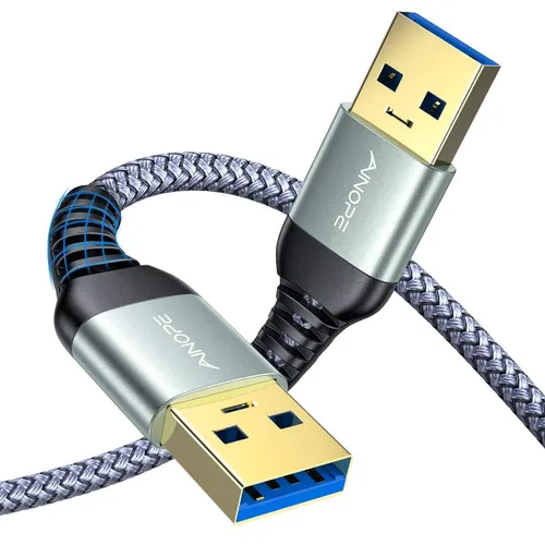 Miniatura 8 de AINOPE Cable USB a USB, cable USB 3.0 A a A macho a macho [nunca se rompe], cable tipo A de doble extremo compatible con cajas de disco duro, KVM