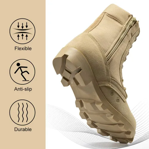 Miniatura 4 de KaiFeng Botas militares tácticas militares del ejército para hombre, botas ligeras