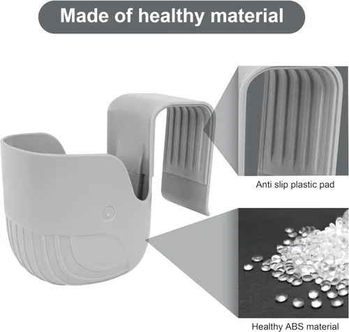 Miniatura 7 de Portavasos universal para asientos de coche, cochecitos de bebé, sillas de ruedas y más - Gris (1)