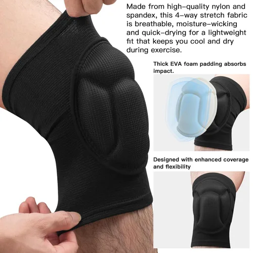 Miniatura 2 de Rodilleras para mujeres y hombres, rodilleras de baloncesto, voleibol, rodilleras para mujeres y hombres, rodilleras de lucha libre