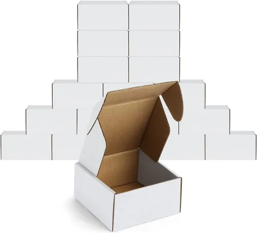 Miniatura 16 de Famagic Paquete de 50 cajas de envío pequeñas de 4 x 4 x 2 pulgadas, cajas de correo de cartón corrugado marrón para pequeñas empresas, cajas