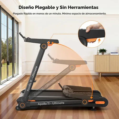 Miniatura 5 de Vitalwalk Foldable Treadmill with Auto Incline, Commercial 49"x18" Wide Running Belt, 10MPH, 3.5HP Brushless, Walking Pad Treadmill for Home, Auto