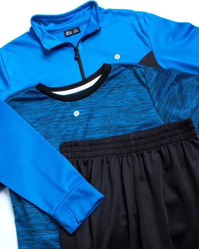 Miniatura 2 de RBX Conjunto deportivo para niños, sudadera de tricot de 3 piezas, pantalones deportivos y camiseta (8-12)