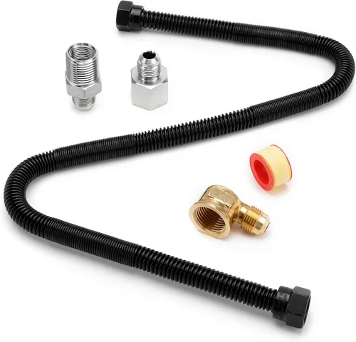 Miniatura 7 de Stanbroil Kit Conector de Línea de Gas Flexible sin Silbato de 3/8" X 12" para Hoguera de Gas Natural o LP y Chimenea