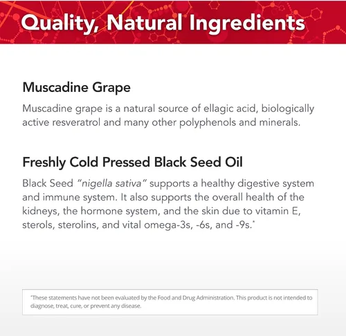 Miniatura 4 de Physician's Strength Black Seed Cardio-Power - 8 onzas líquidas - Ácido elágico / resveratrol Plus - Apoya una mejor salud - Sin OMG - 48 porciones