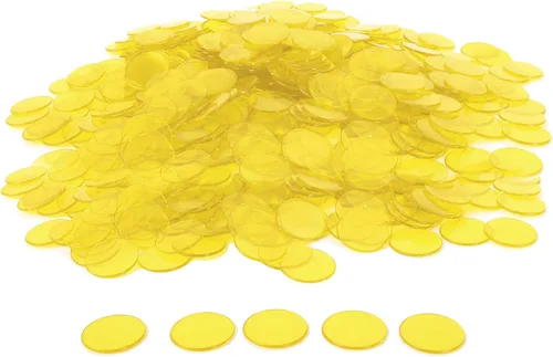 Miniatura 9 de GSE Games & Sports Expert Chips de bingo verdes, 2,000 fichas de conteo transparentes de alto contraste de 3/4 pulgadas para juegos de bingo, fiestas