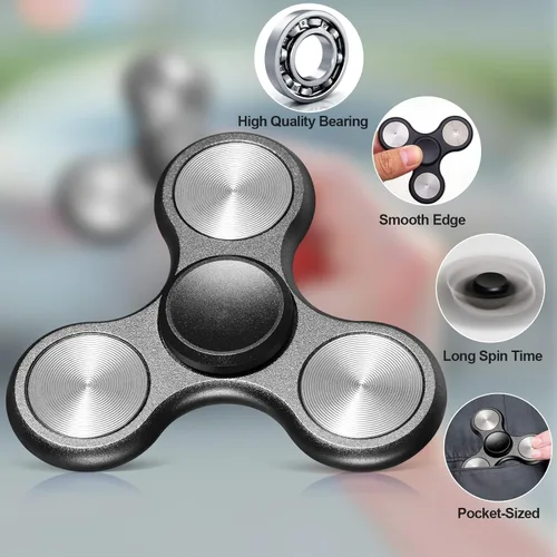 Miniatura 3 de Fidget Spinner para adultos, ultra duradero, metal silencioso, juguetes sensoriales con rodamientos de acero inoxidable, TDAH, autismo, ansiedad