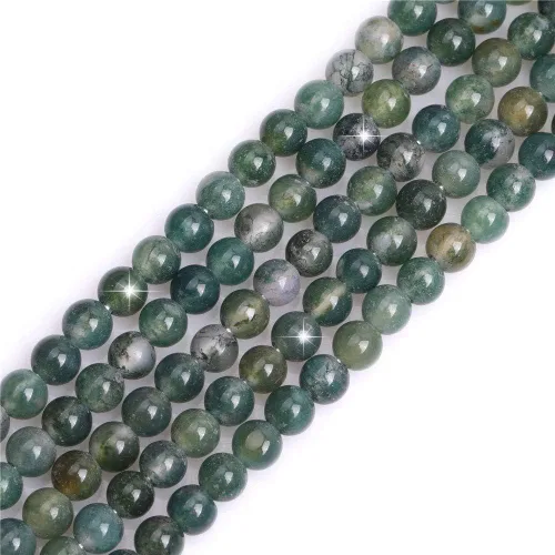 Miniatura 82 de GEM-Inside - Cuentas redondas de ágata de ónix azul claro natural de 0.394 pulgadas (0.394 in) con agujero grande para hacer joyas, suministros