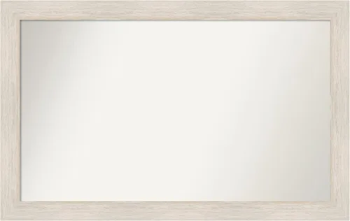 Amanti Art Espejo personalizado, espejo de baño de madera dura, espejo de pared o espejo de tocador de baño sobre el fregadero (31 x 49 pulgadas),