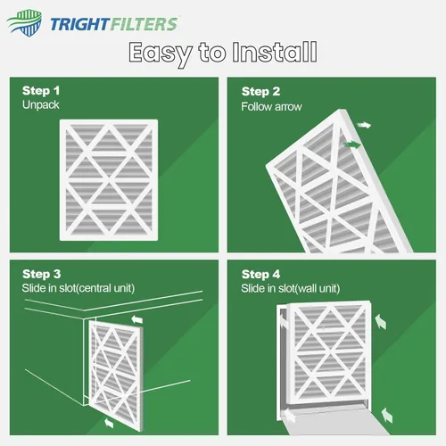 Miniatura 7 de TRIGHTFILTERS Filtro de Aire 20x20x1 pulgadas Paquete de 2, Filtros Plisados Duraderos MERV 8 para Hogar HVAC AC Calefacción, Repuesto de Filtro