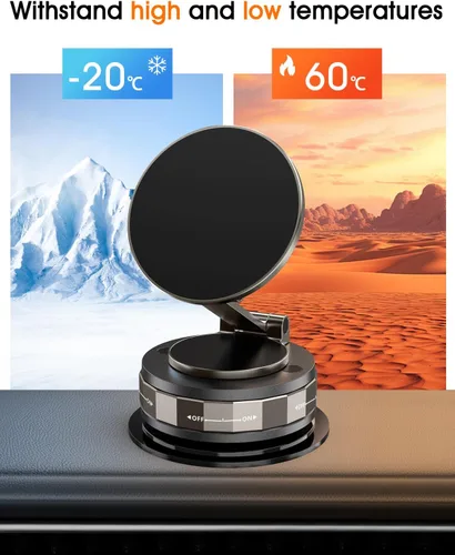 Miniatura 7 de Yoozon Soporte magnético para teléfono Mag Safe con succión fuerte al vacío de 2400 gf, soporte plegable de rotación de 360° para todos