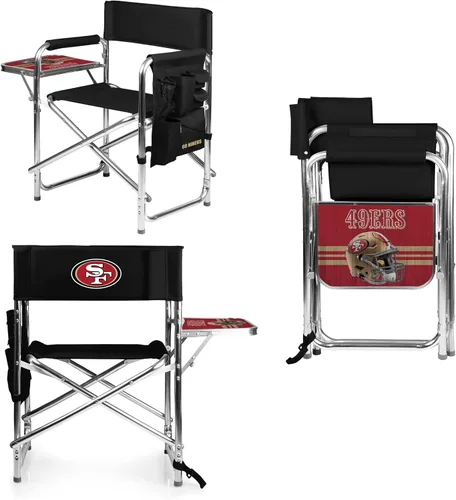 Picnic TIME NFL Unisex-Adult NFL Sports Chair with Side Table, Beach Chair, Camp Chair for Adults