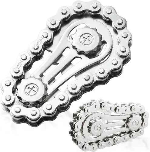 Cadena de metal para bicicleta, herramienta sensorial para aliviar el estrés para TDAH, ansiedad, autismo, accesorio de escritorio de oficina,