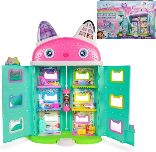Miniatura 10 de DreamWorks Gabby's Dollhouse La Película, Set de Historia de Fiesta Paw-Some con DJ Catnip, 2 Figuras de Juguete Eraser Cat y Accesorios, Juguetes